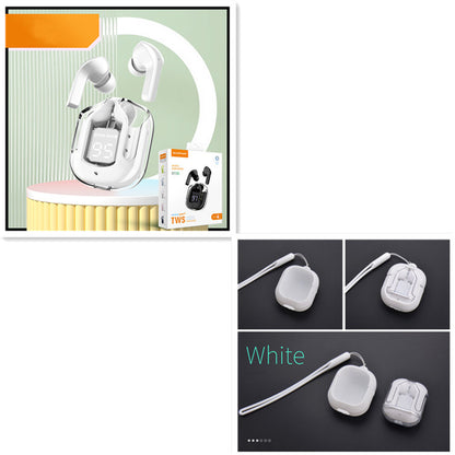 Mini casque Bluetooth sans fil transparent avec affichage numérique